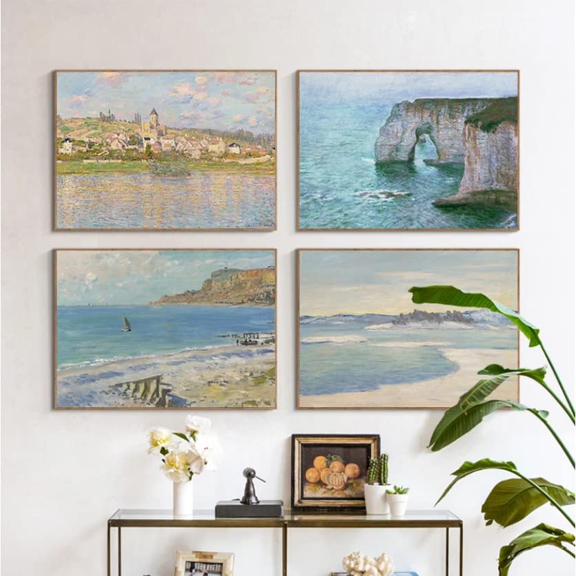 Claude Monet Leinwandbild „Heuhaufen“ – Kunstdruck Im Impressionismus-Stil, Wanddekoration Für Wohnzimmer & Büro
