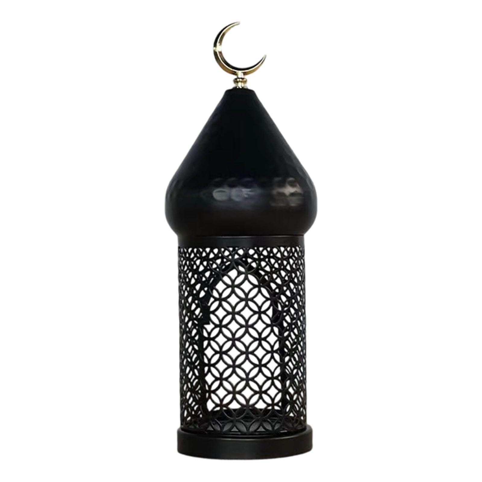 ZEPFJHE Moroccans Hollow Out Candleholder Black Iron Lamp Decorative Tealight Stand for Wedding Eid Ramadans Event Moroccans Theme Candleholder