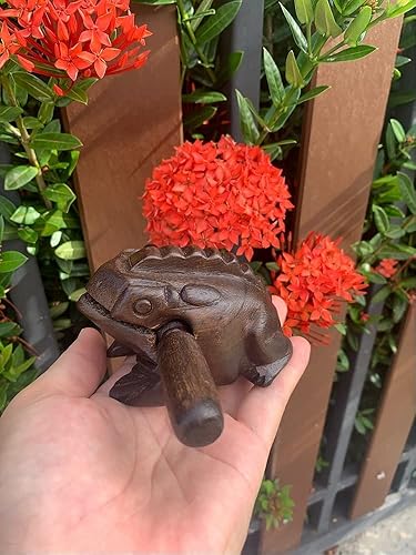 Miniatura 3 de Instrumentos de percusión hechos a mano con rana de madera, instrumento musical de rana de madera, juego de 3 piezas, rana de 4 pulgadas, rana de 3