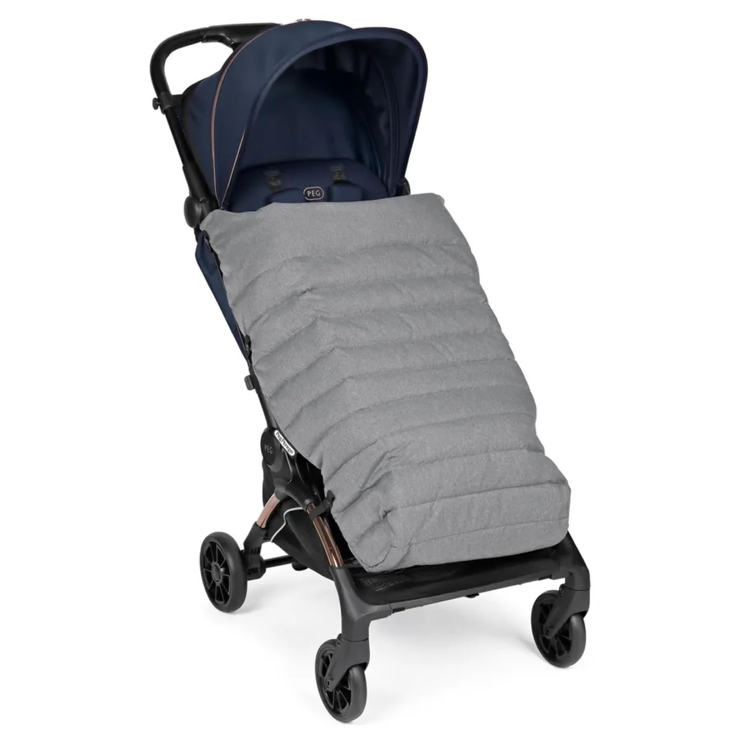 PEG Foot Muff - Chancelière d'Hiver Rembourrée pour Poussette - Pour les modèles Peg Perego Booklet, Pliko Mini, Pliko Mini Twin, Aria Shopper, Aria Shopper Twin et Book for Two