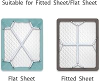 Vista 7 de Correas de sábana/soportes para sábanas ajustables para esquinas, mantén tus sábanas firmes y apretadas con coleteros de cama de primera calidad