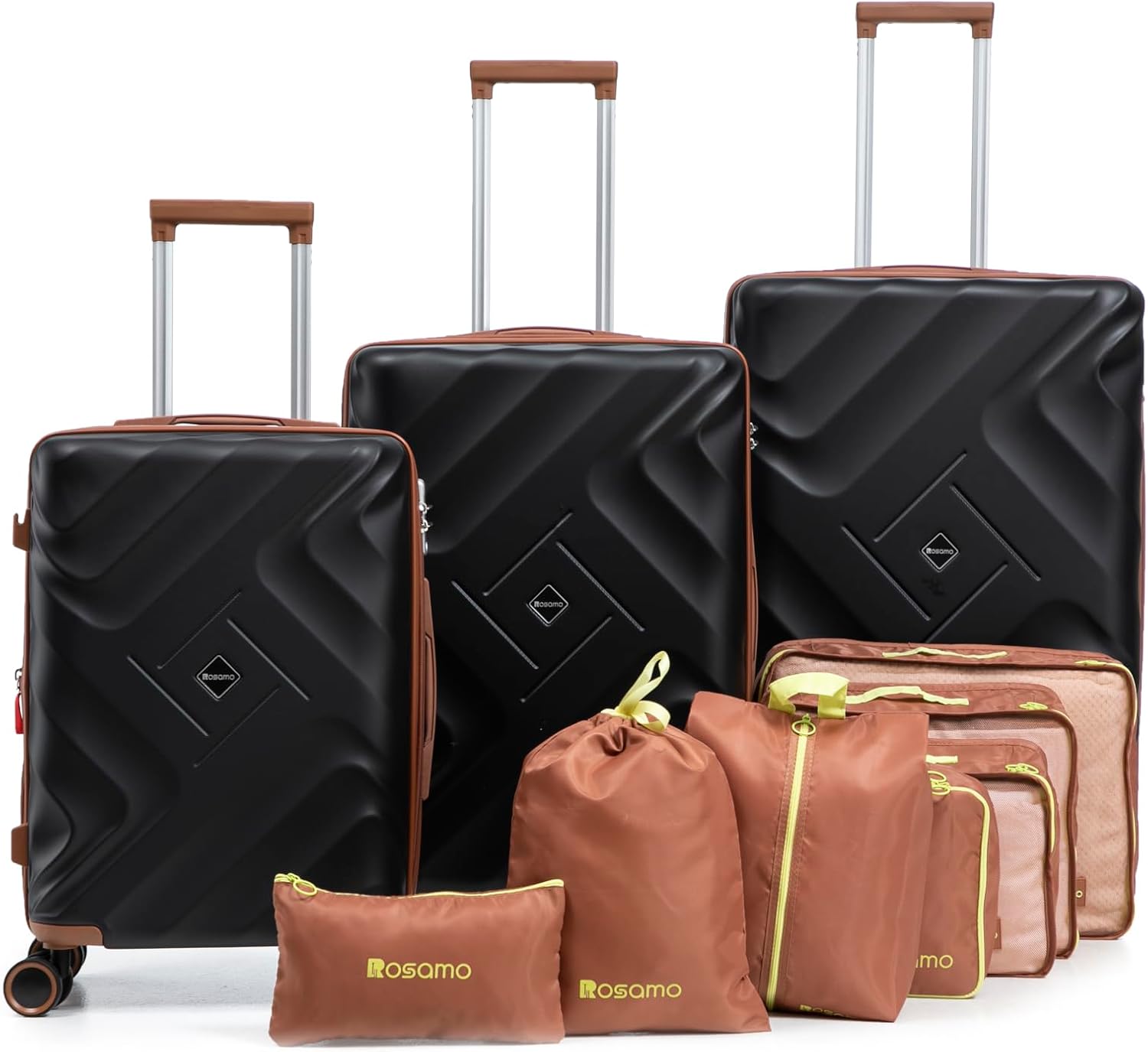 Rosamo 10 Piece Expandable Luggage Set 20/24/28 Inch
