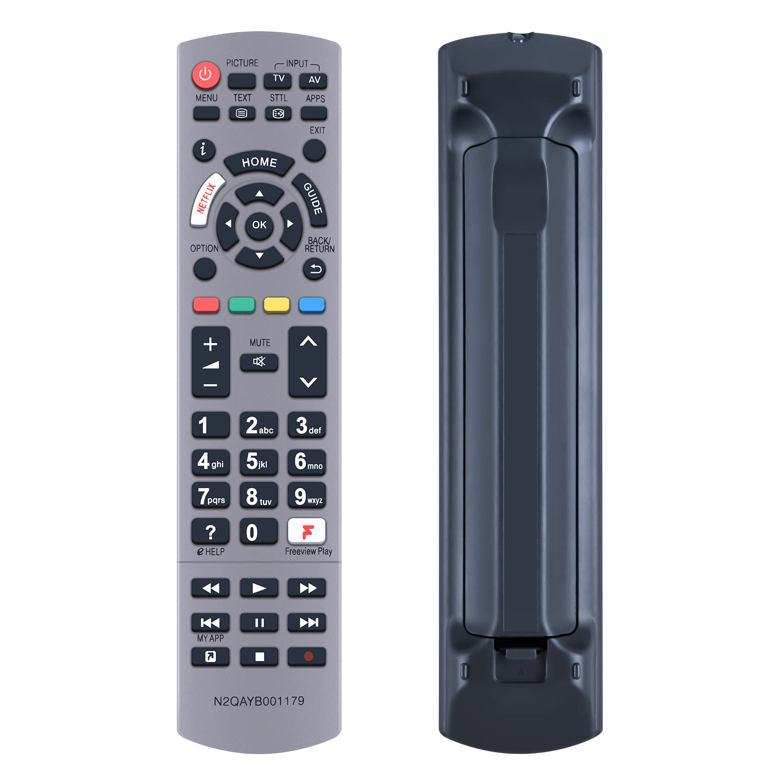 GOUYESHO New Replacement N2QAYB001179 Remote Control Compatible with Panasonic LCD LED TV TH49EX600L TH55EX640S TX-49FX700B TX-49FX740B TX-55FX750B TX-65FX700B TX-65FX740B