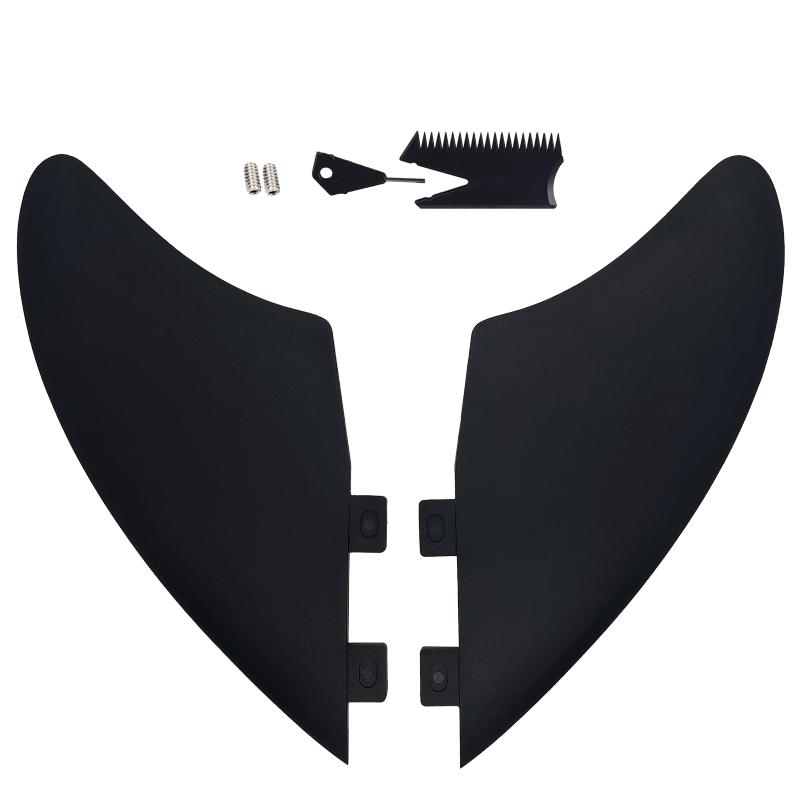 Twin Keel Twin Tab II Lot de palmes de surf à languette unique – ailerons pour planches de surf (double onglet 2 ailerons)