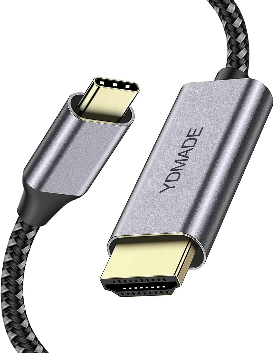 USB C to HDMI Cable 6ft 4K,USB Type C to HDMI Cable Adapter for Home Office, patible with MacBook Pro,iPad Pro 2020, iMac, Galaxy S20S10S9, Surface Book 2, XPS and More, Grey
