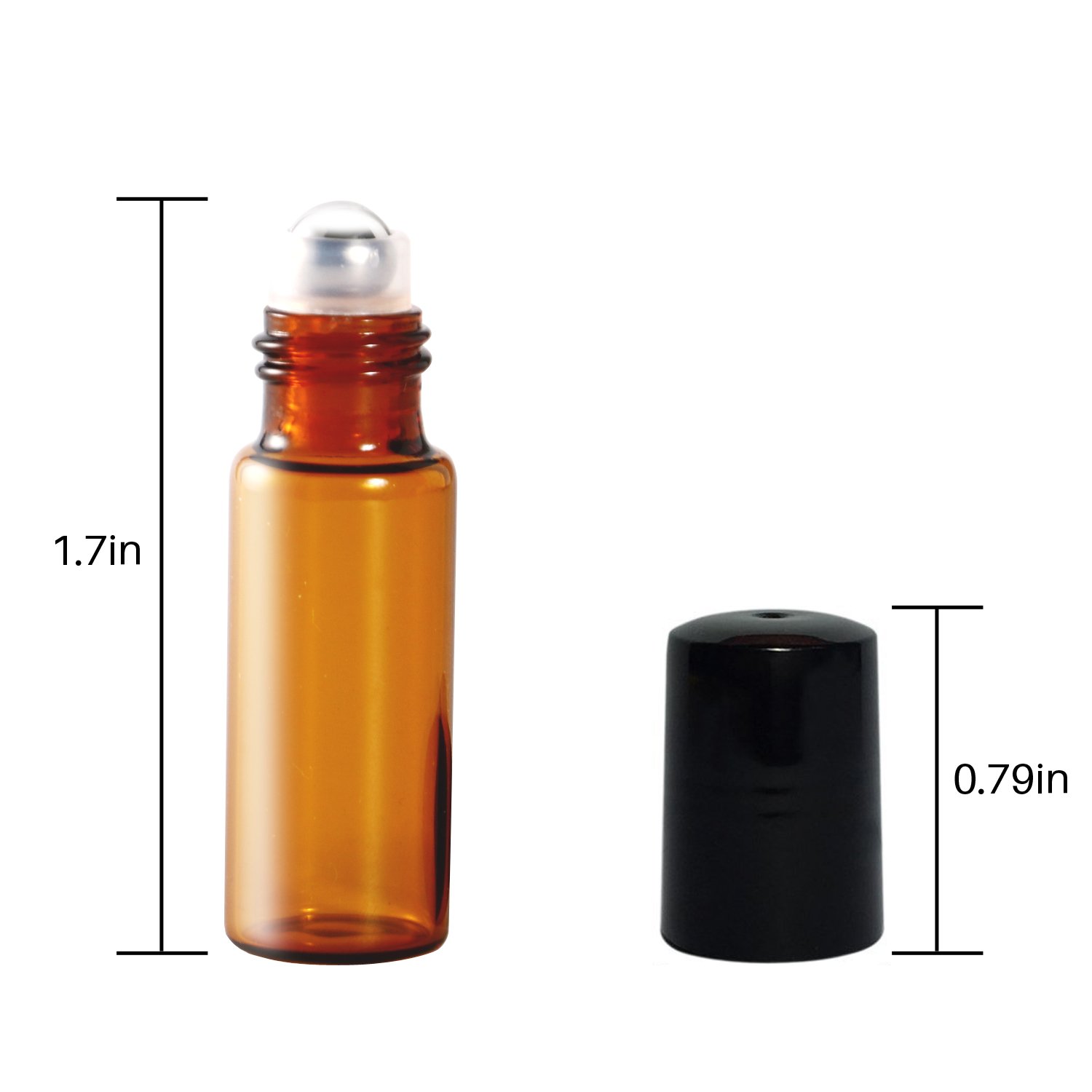 25 Bottiglie Vetro Roll On Per Oli Essenziali - 3ml/5ml/10ml Con Etichette E Pipette - Foto 11