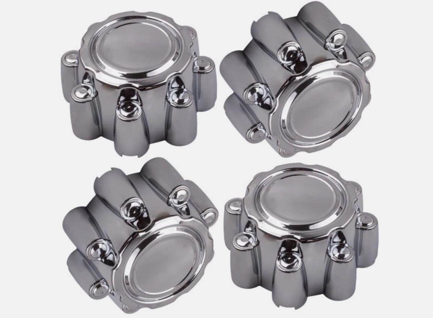 4pcs Chrome Wheel Center Hub Caps 8 Lug for Ford F250 F350 Super Duty 1999-2005 OEM