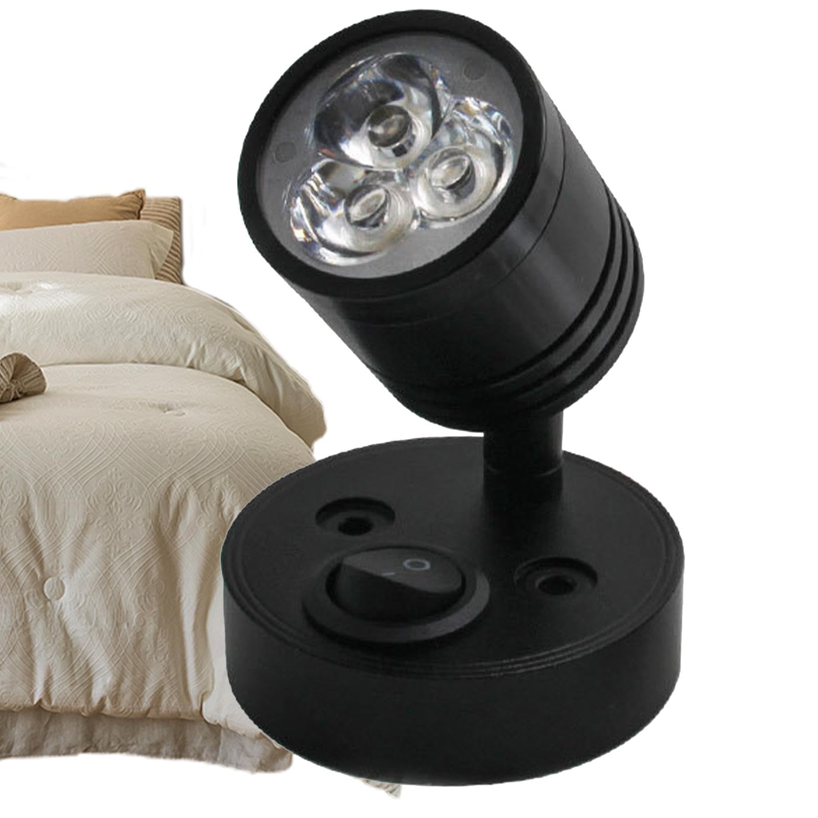 SXECAEPS RV Light Fixtures 12V Reading Lamp Spotlight 3W Indoor Lighting Bedside Wall Caravan Marine Van Motorhome Boat