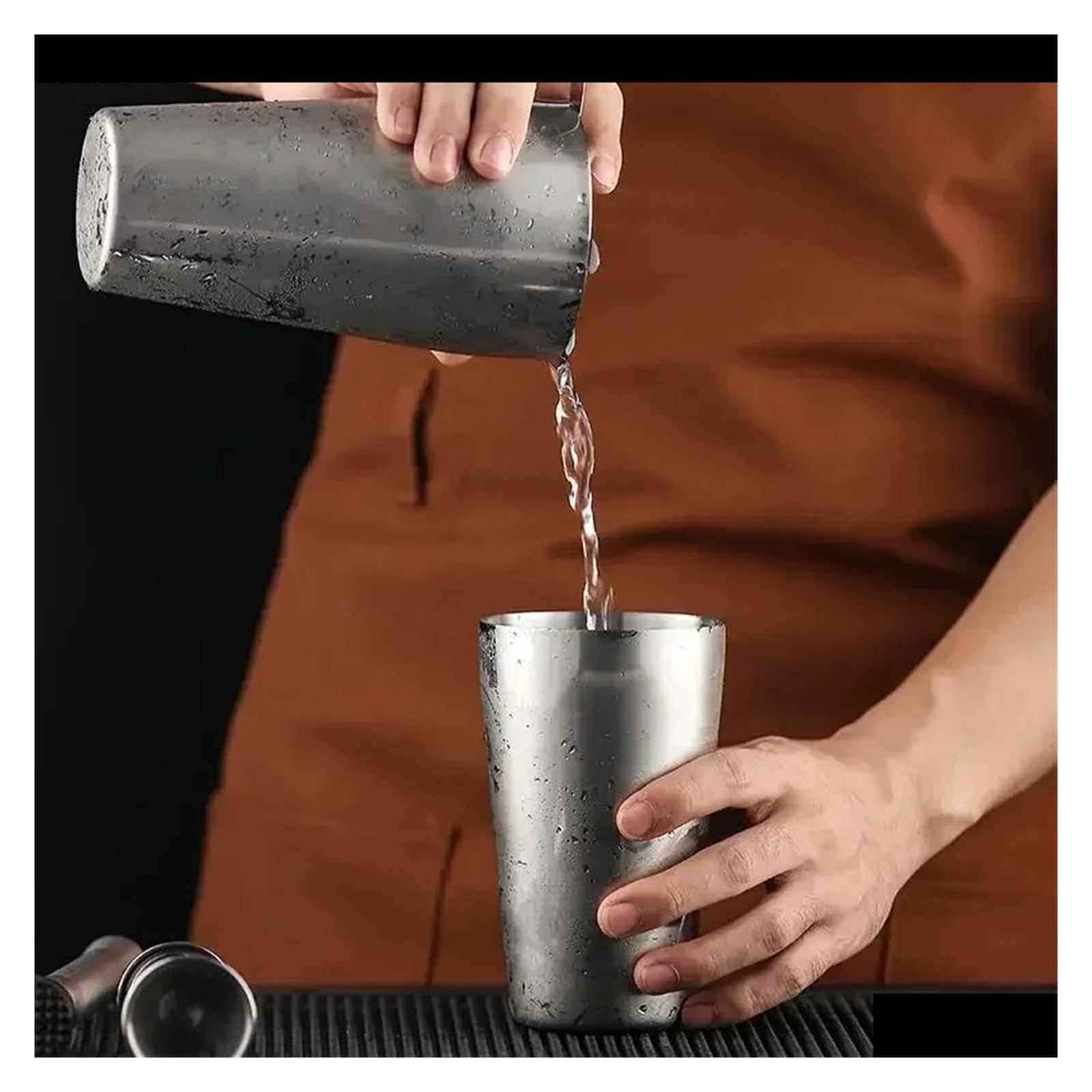 Juego de coctelera 4/5 Uds., barra mezcladora, copa vino for barman acero inoxidable(600x450-5pcs)