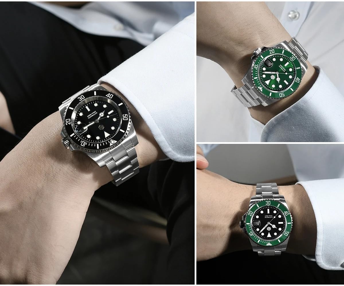San Martin SN0017G-E - Reloj de pulsera para hombre (40 mm, 20 bares, ST2130, mecánico, automático, de lujo, resistente al agua)
