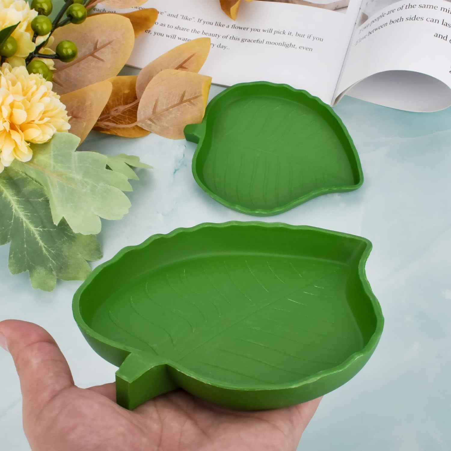 2 Pièces Assiette de Bol d'eau de Nourriture, Bol Alimentaire Reptiles, Bol à Boire pour Maison de Tortue, Assiette de Nourriture de Tortue, pour Boire et Manger des Animaux de Compagnie