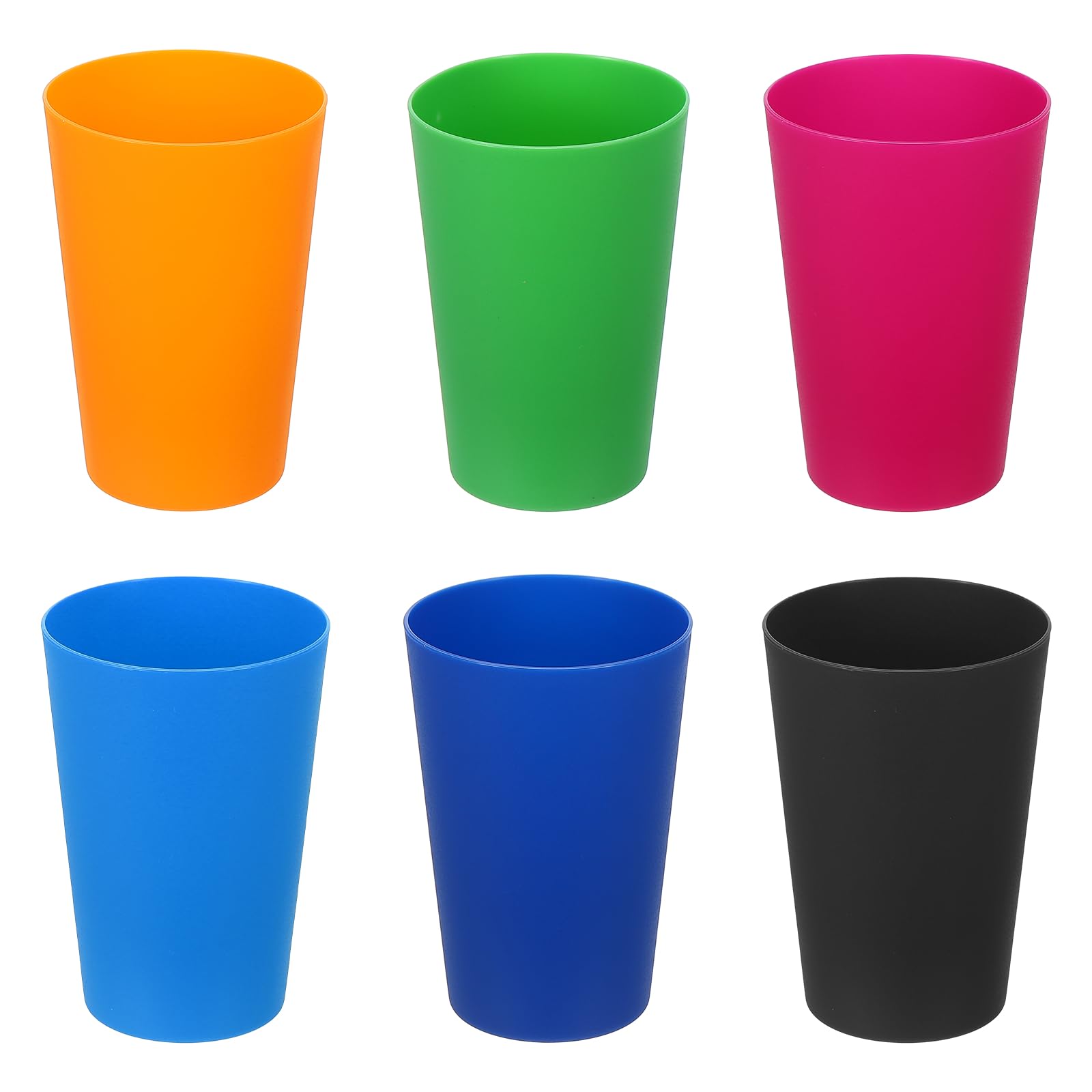 sourcing map 6 Pcs Plastic Tumblers, 8.8oz Reusable Drinking Glasses Unbreakable Water Tumblers for Home Office Outdoors Restaurant Water, Coffee, Milk, Juice, Tea, Mix Color