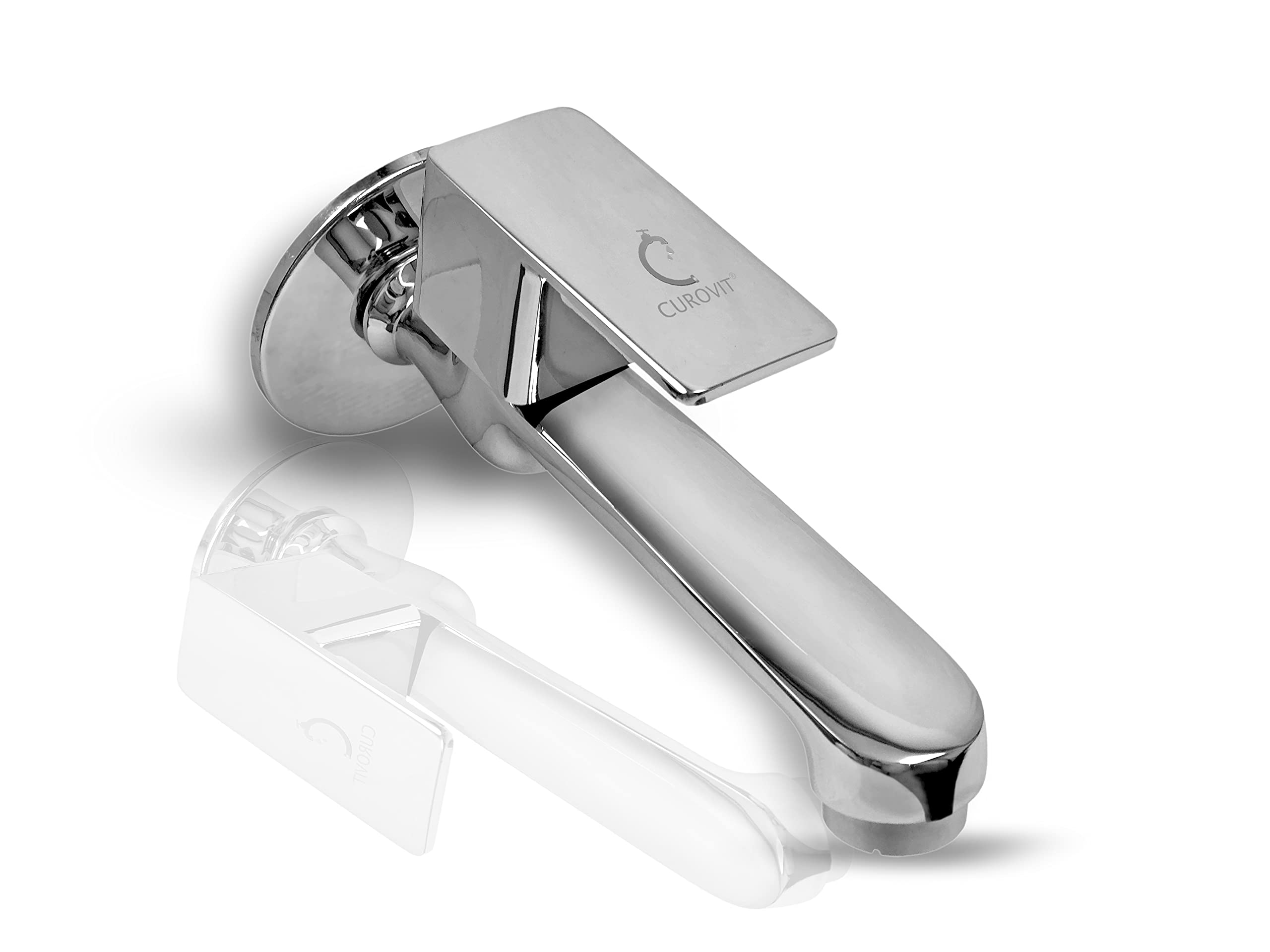 CUROVIT Kubic Smart Long Nose/Bib Cock Tap with Wall Flange Long Body Tap/Quarter Turn Faucet for Kitchen/Bathroom Fitting.