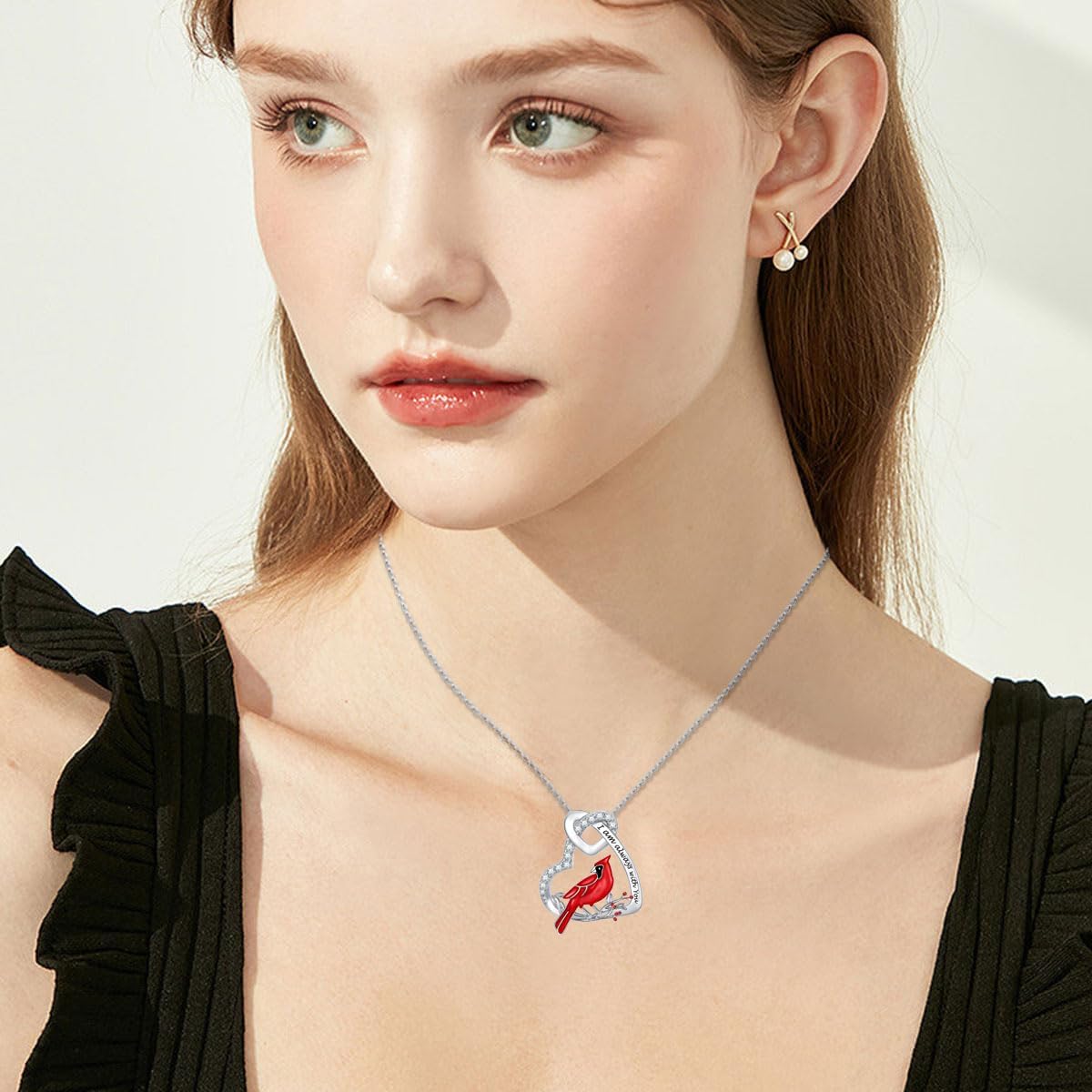 Black Cat/Mama Bear/Bat/Spider/Pumpkin/Wolf/Sun and Moon/Turtle/Raven Pendant Necklace for Women 925 Sterling Silver Crescent Moon Necklace Mother's Day Christmas Gothic Jewelry Gifts for Her - Image 2