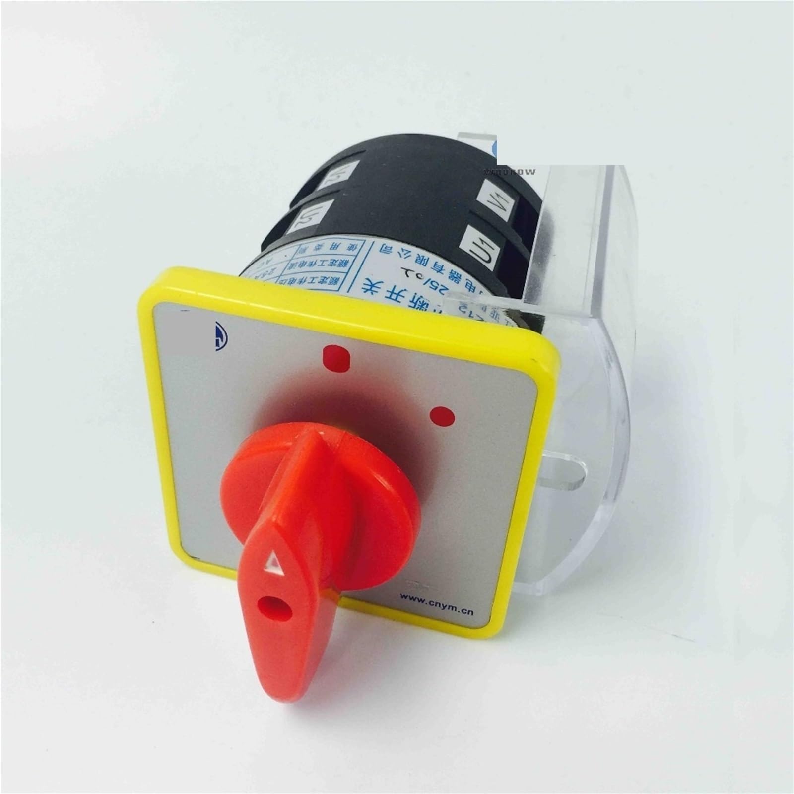 HZ12-25/02 Interruptor de leva giratorio de encendido y apagado, 2 posiciones, 2 polos, con cubierta protectora de plástico, corte de energía de transferencia manual, 1 unidad