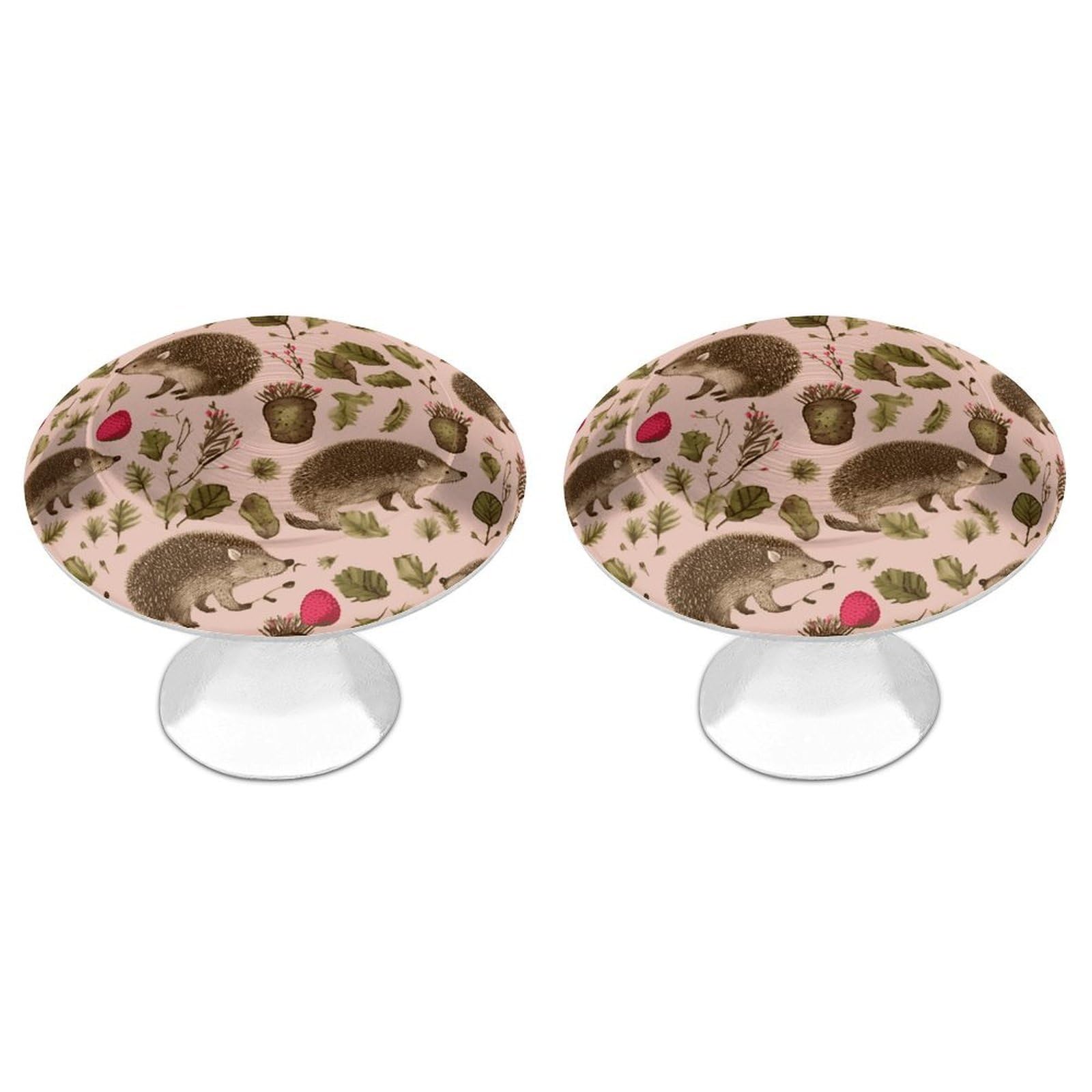 Btcowzrv Style Hedgehog Print 2 Pack Cabinet Knobs Drawer Pulls