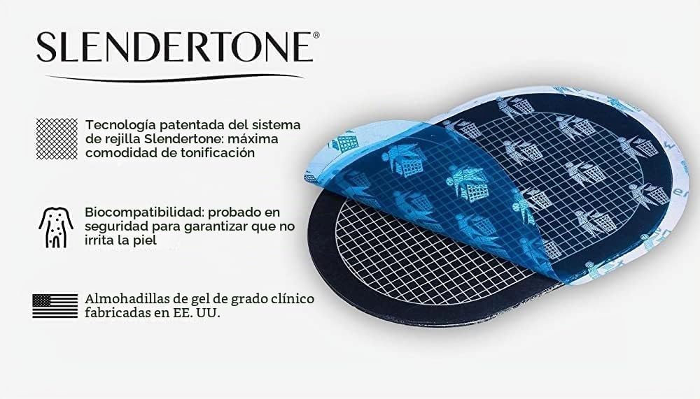 Slendertone - Paquete triple de almohadillas de repuesto, unisex, ABS, negro