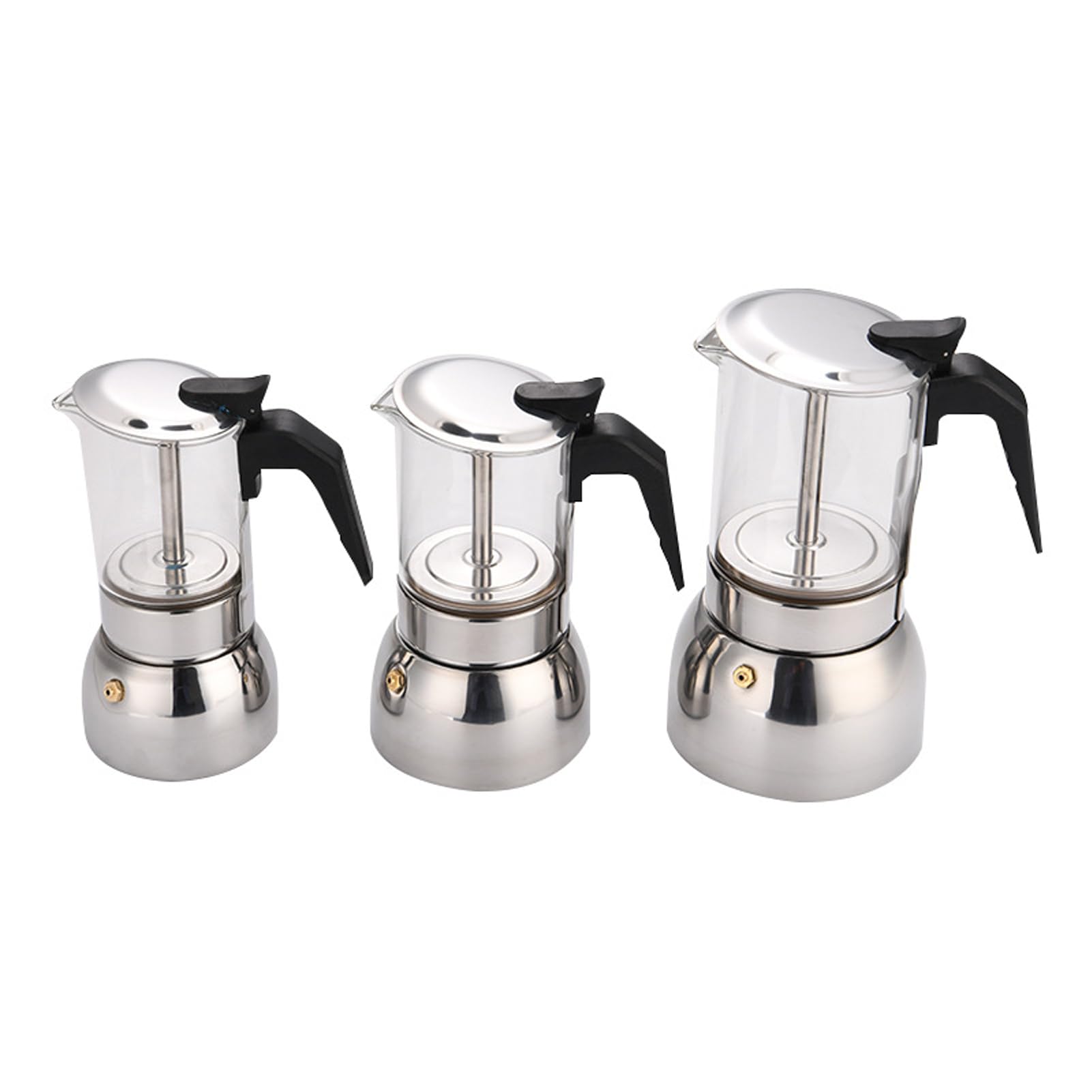 POENVFPO Caffettiera in Acciaio Inossidabile, Resistente Alle Alte (450ML)