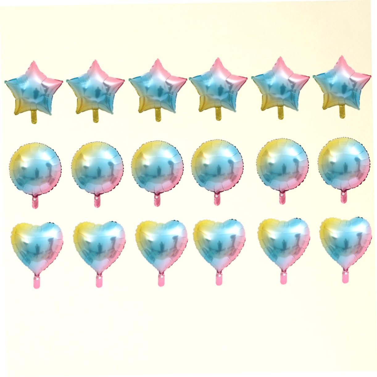 KOMBIUDA 2 Set Di Palloncini in Pellicola Di Alluminio Da 18 Pollici Palloncini Decorativi Sfumati Per Decorazioni Di Banchetti Di Compleanno 18 Pezzi * 2