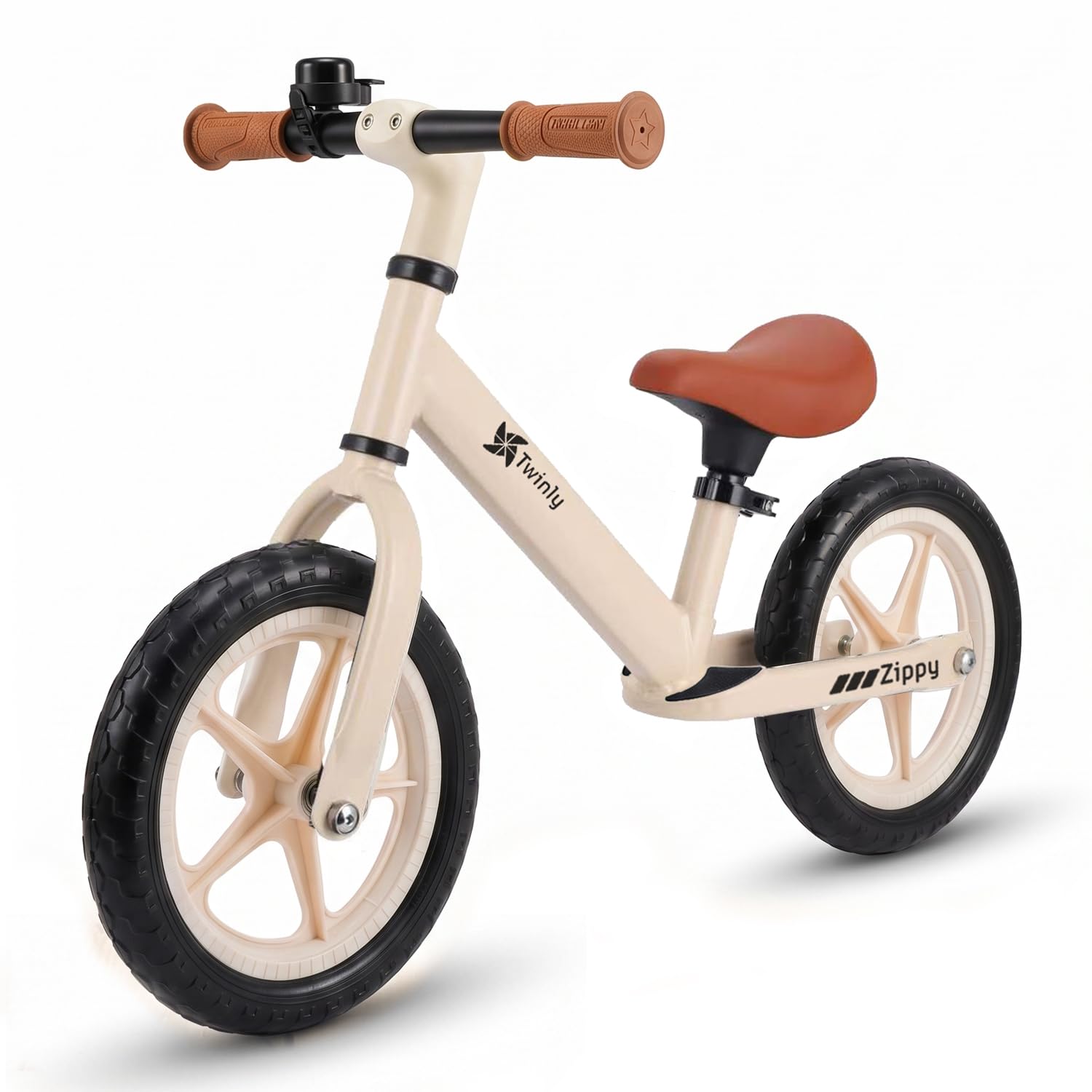 Twinly Bicicletta da Bilanciamento per Bambini 3-6 Anni Zippy Bicicletta senza Pedali con Sedile Regolabile 80-125 cm, fino a 30 kg, Equilibrio e Coordinamento