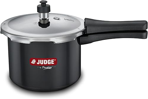 JUDGE Vista - Olla a presión con tapa exterior de inducción anodizada dura con tapa de acero inoxidable, 3 litros..