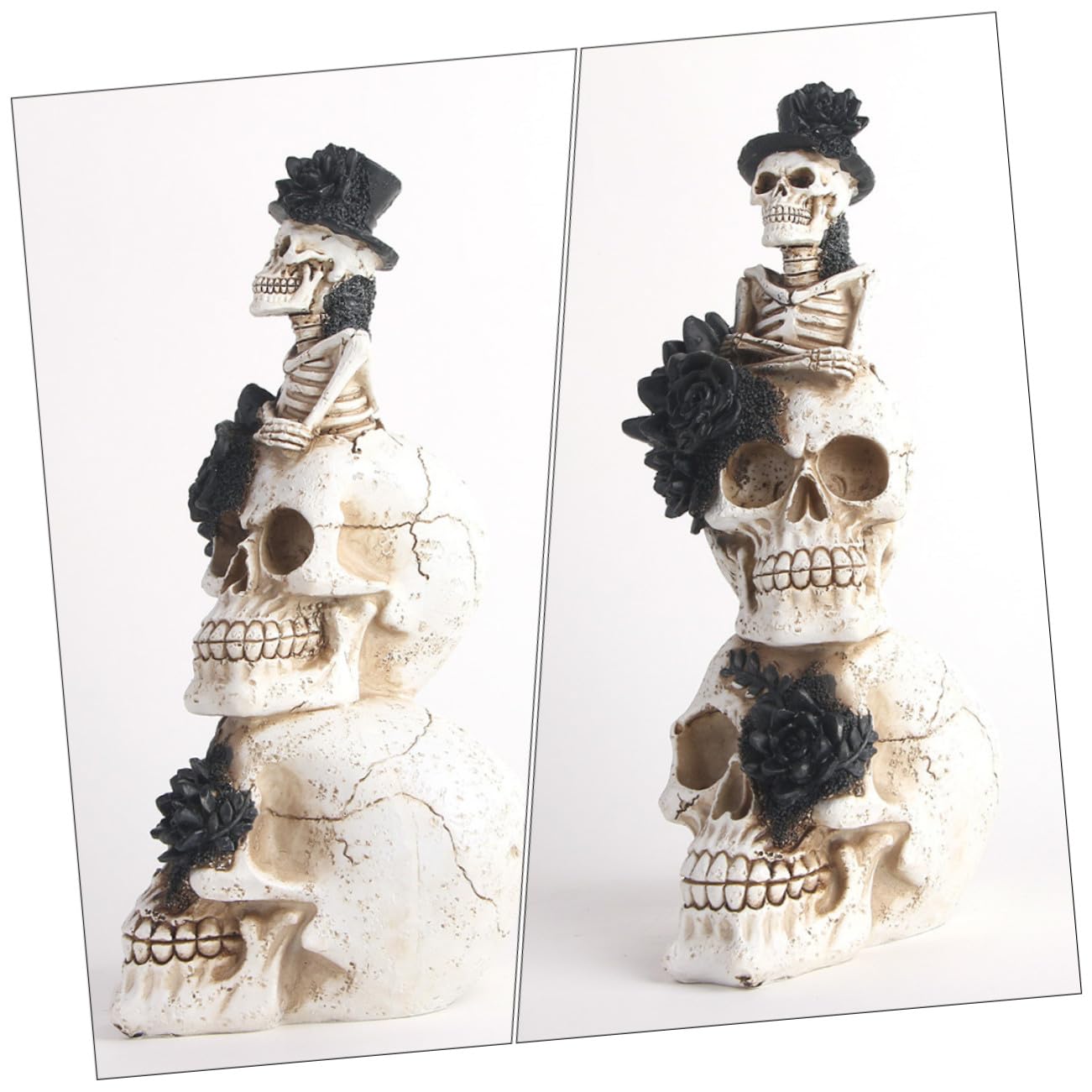 Homoyoyo Modelo de Cráneo Humano para Halloween y Decoración de Día de Muertos Adorno para Escritorio Beige
