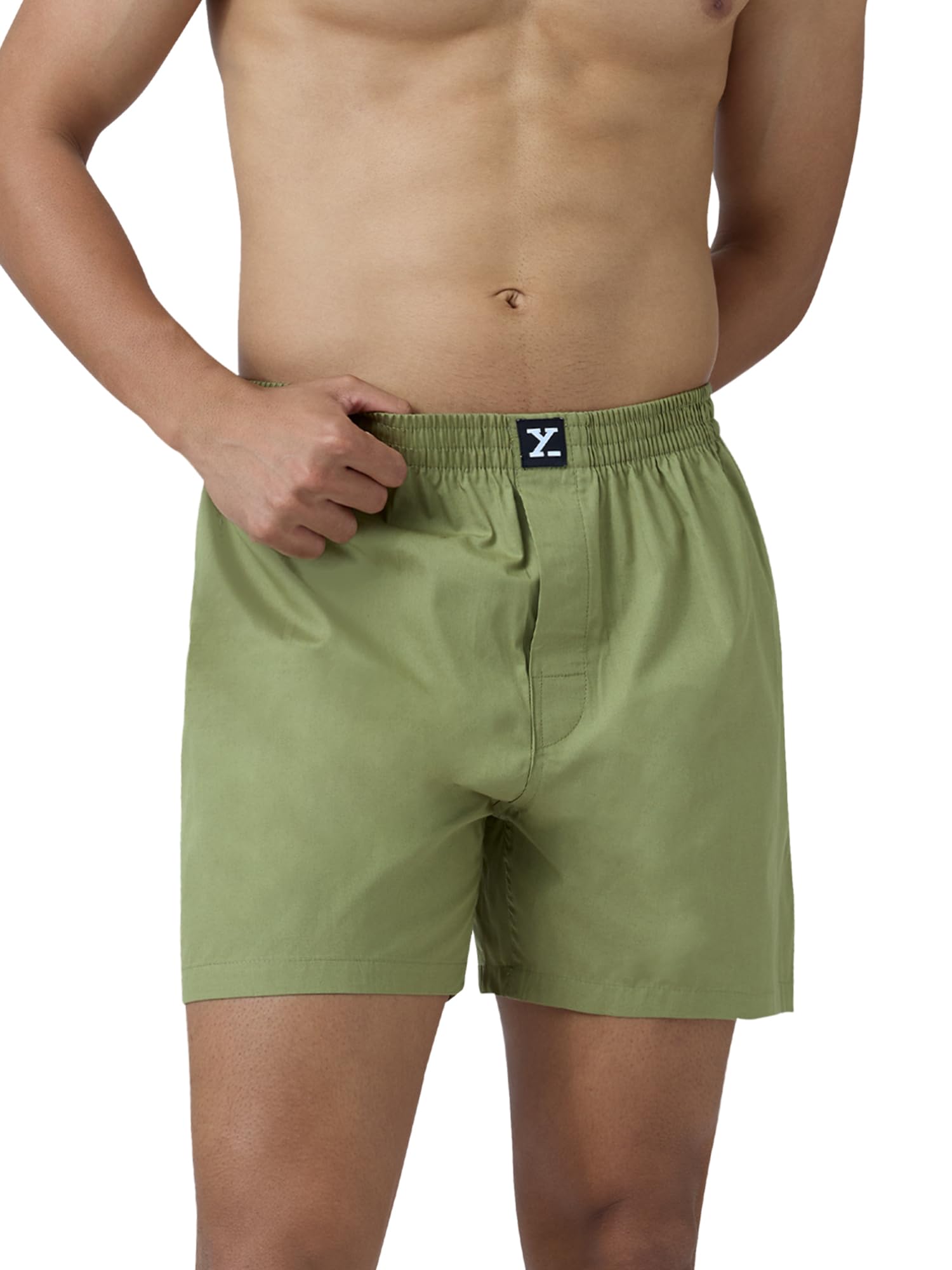 XYXX Men's Volt Relaxed Fit Cotton Solid Inner Boxer with No Marks Waistband