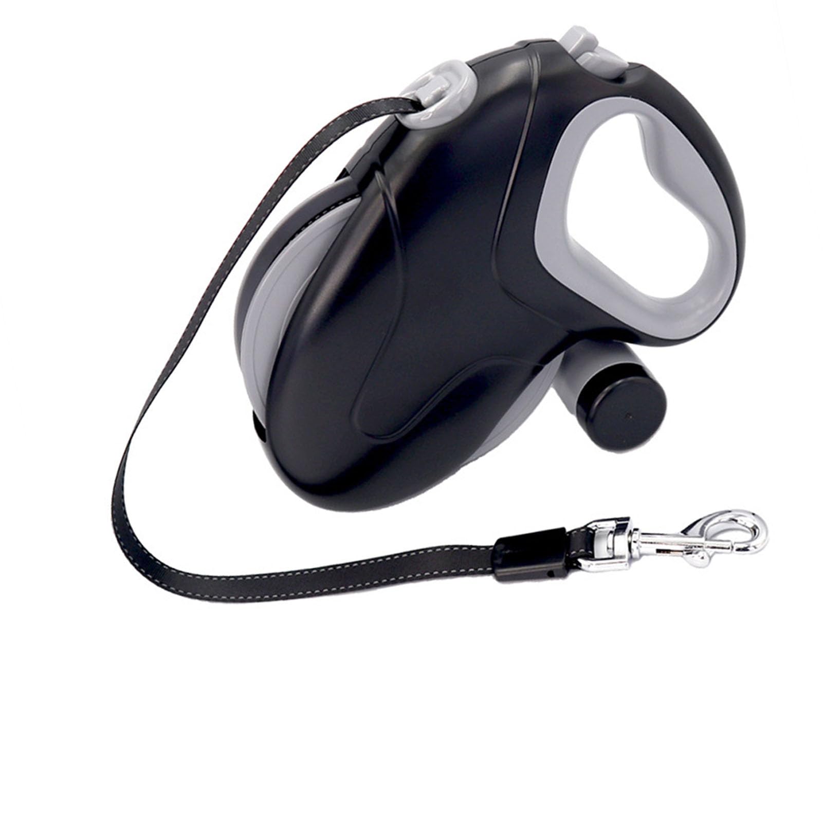 Sorandy 360 Anti-Winding 33ft Einziehbare Hundeleine, U-förmige Ausgangsleine, Einhändige Pause-Lock-Leine mit Anti-Rutsch-Griff, Ideal für Kleine Mittelgroße Hunde (Schwarzer 10M reflektierender