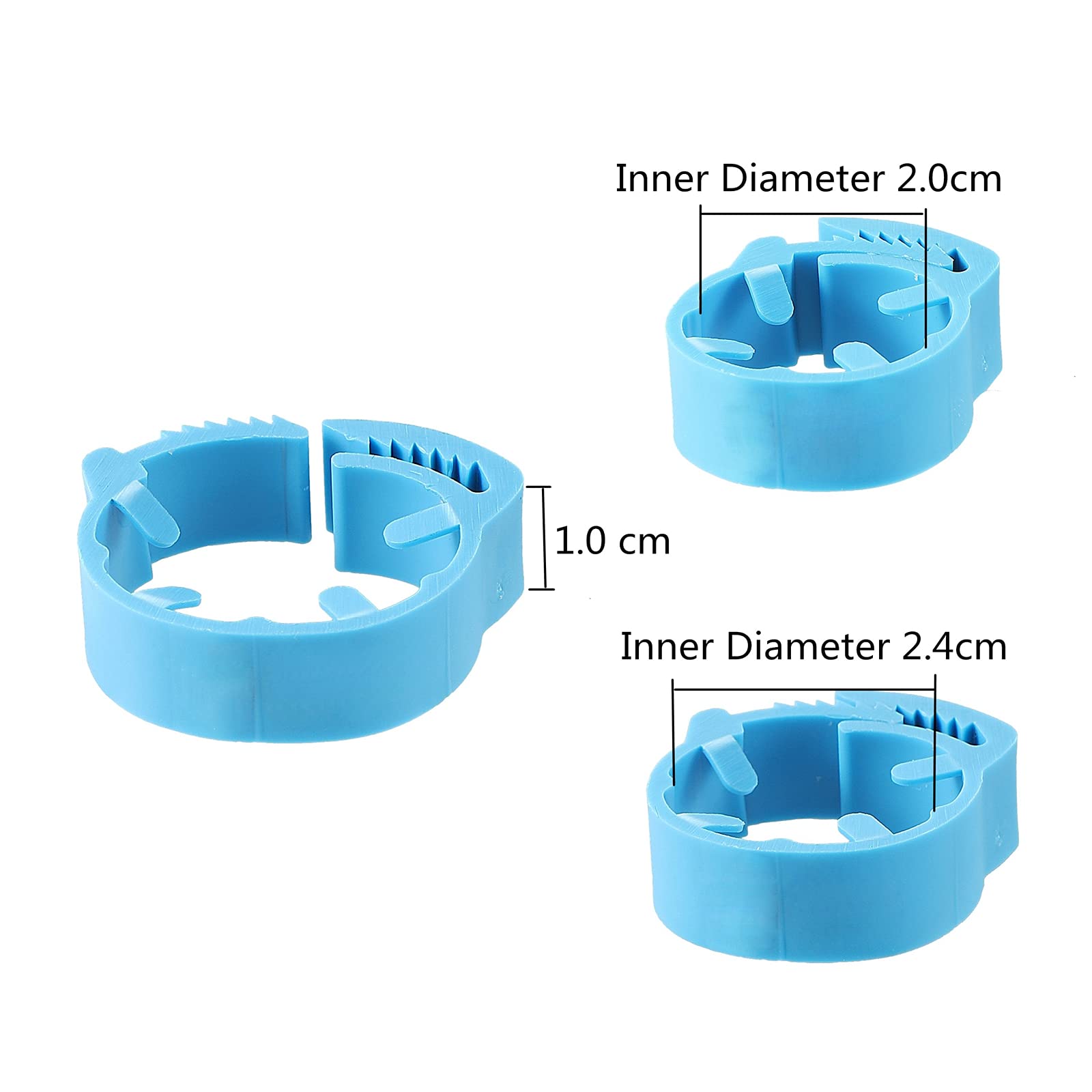Anilla para patas， Anillos for patas de pollo ajustables de 2 a 2,4 cm de diámetro interior, 700 unidades(Mix Color)
