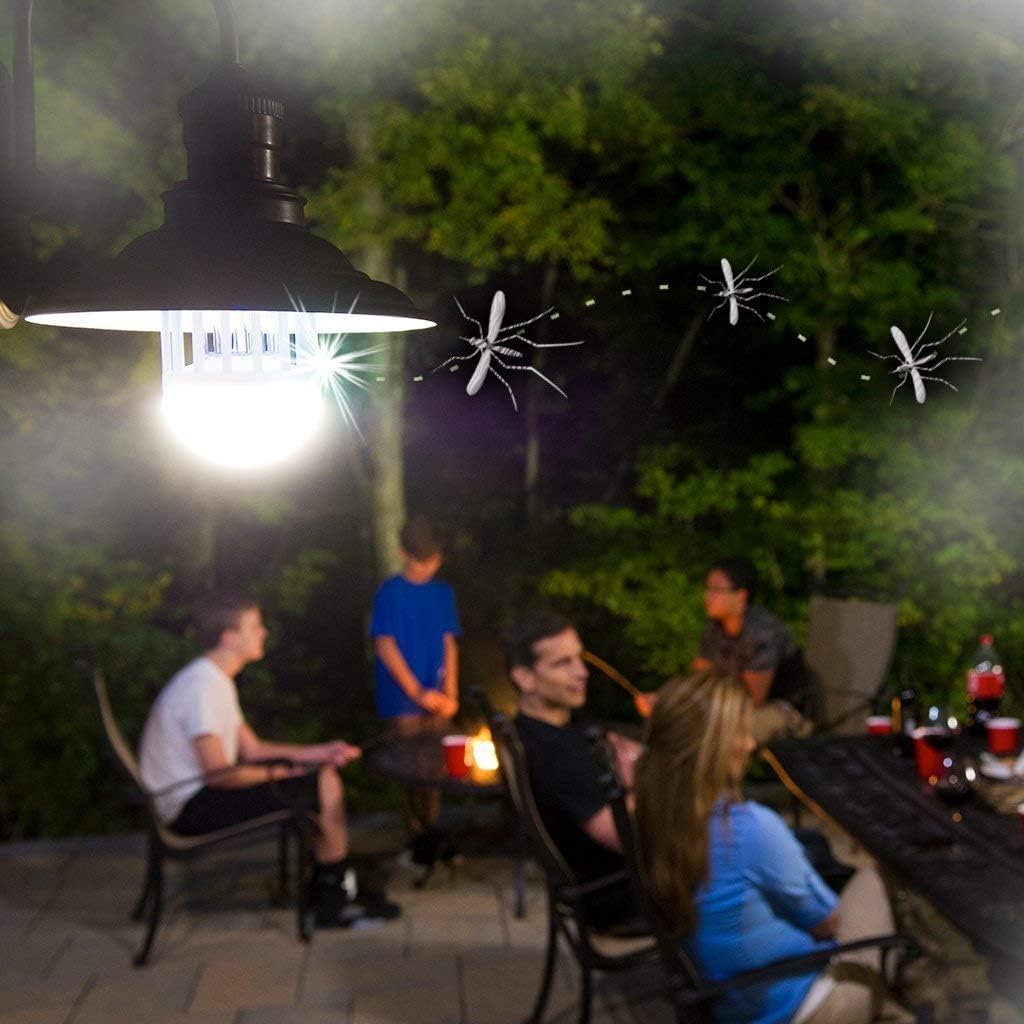 2 Pack ZappLight LED 920 Lumens Bug Zapper Bulb Insect and Mosquito Zapper