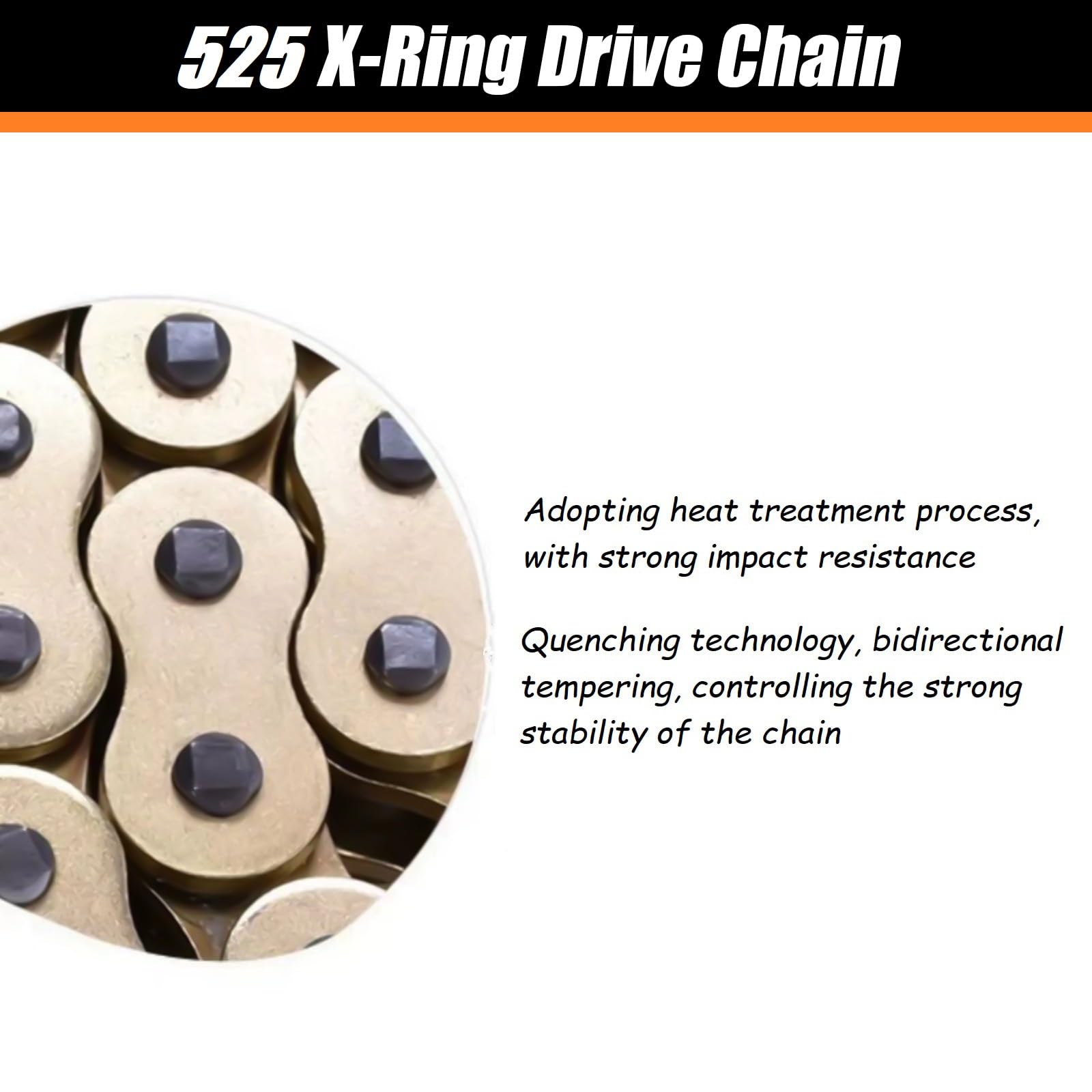 アクセサリー FUC CHAIN Amazon.com: Max Motosports 428x108 Drive Chain Gold 428