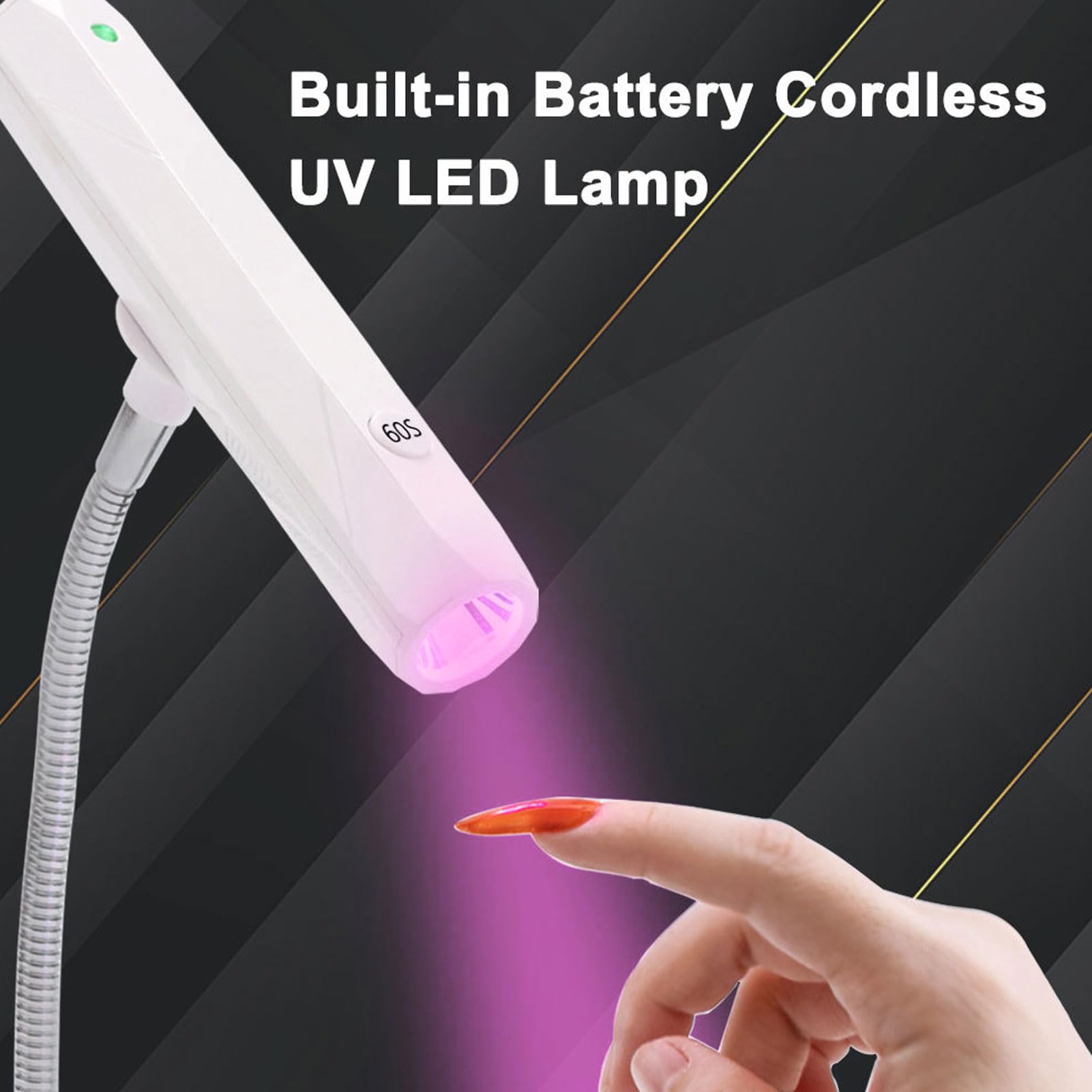 Lampada per Unghie in Gel a Collo di Cigno Lampada per Unghie a LED Ruotabile a 360 Gradi Ad Asciugatura Rapida per Salone di Bellezza e Casa, Materiale ABS (Bianca #13)