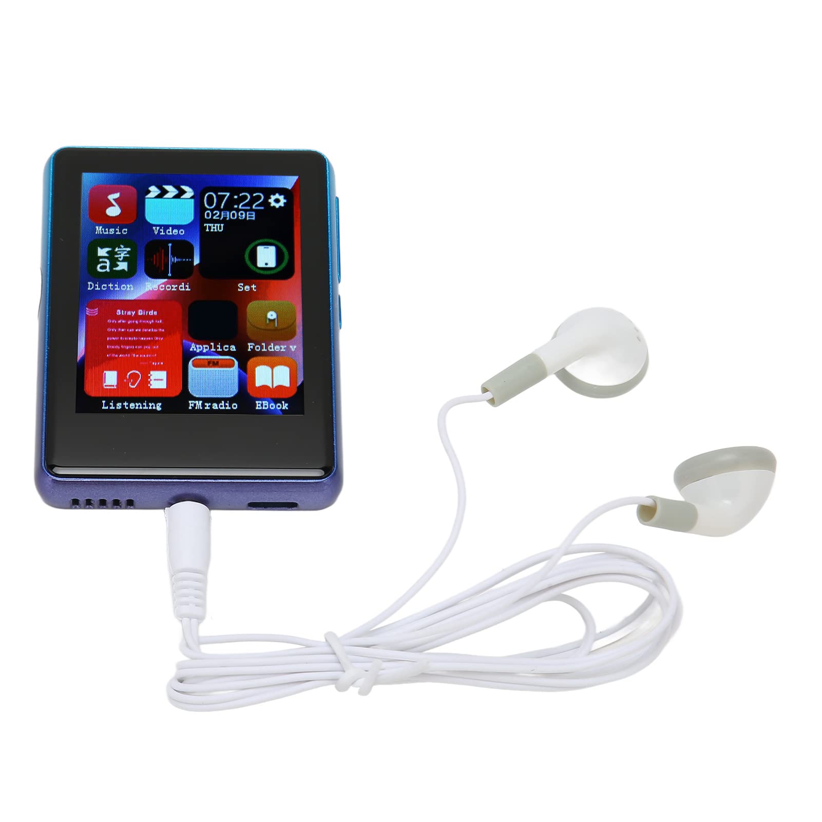 256GB MP3 Player with Bluetooth 2 4inch Full Touch Screen Music Player with Headphone Built in 4GB Memory