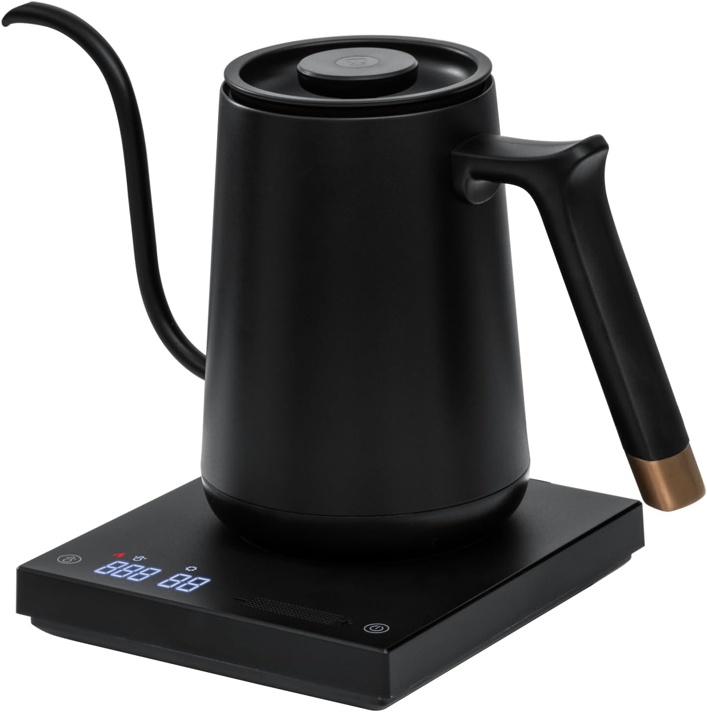 Electric Gooseneck Kettle 600ml - Variable Temperature Control for Coffee & Tea, 192s Fast Heat to 88°C, Precision Pour Over Kettle, Home & Office Use, Black