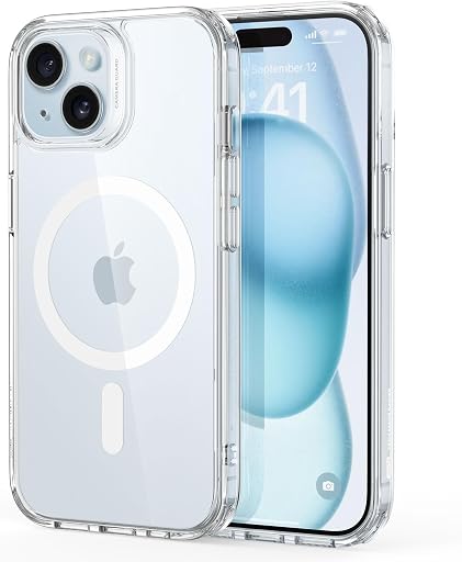 ESR for iPhone 15 Plus Case for MagSafe, Anti-Yellowing, Clear | Ultra Slim, 3X Military-Grade Drop Protection, Magnetic Phone Case, Impact Absorbing, Resists Scratches