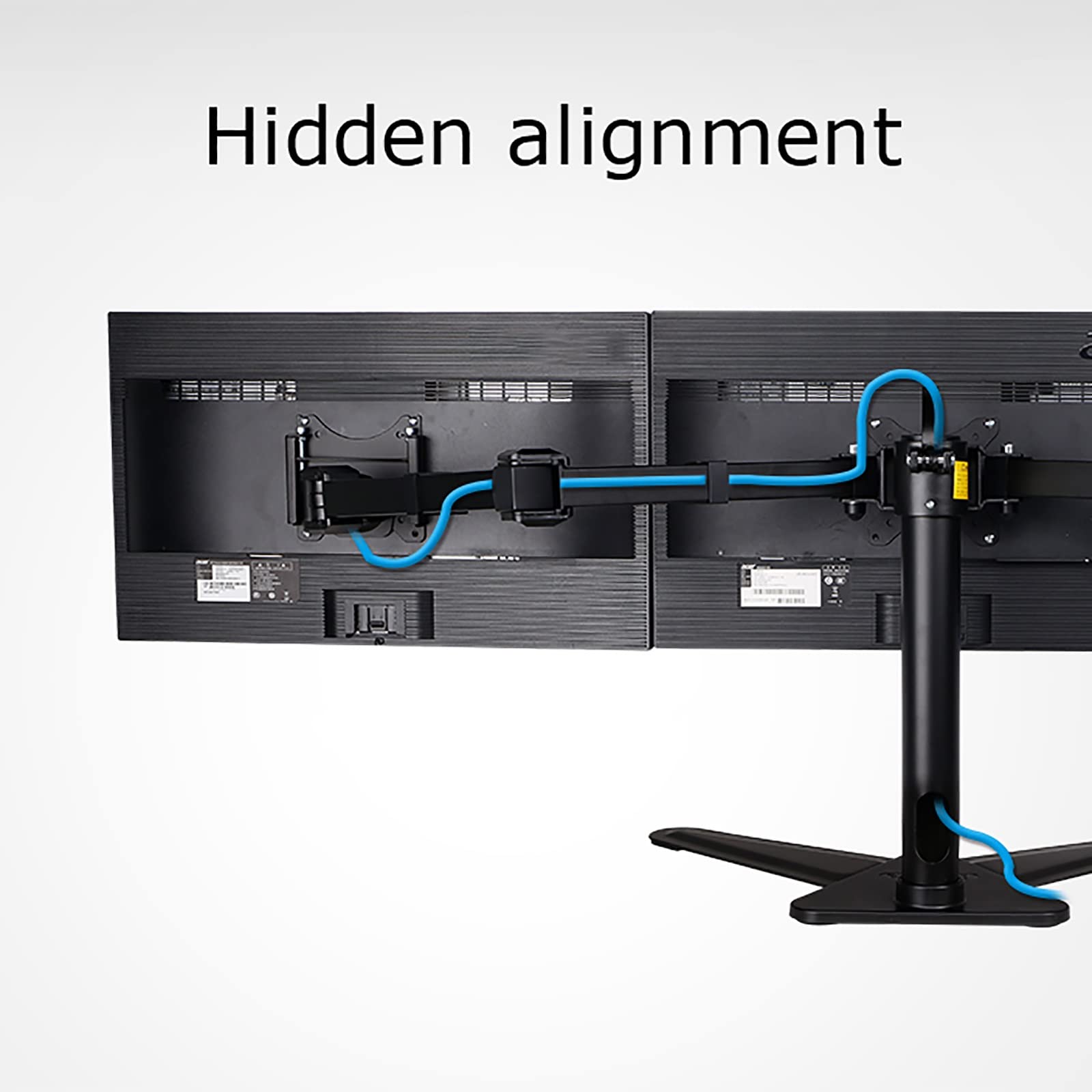 Supporto per Tre Monitor, Autoportante, Robusto E Completamente Regolabile per 3 Schermi, Compatibile con Schermi da 75 E 100 Mm.