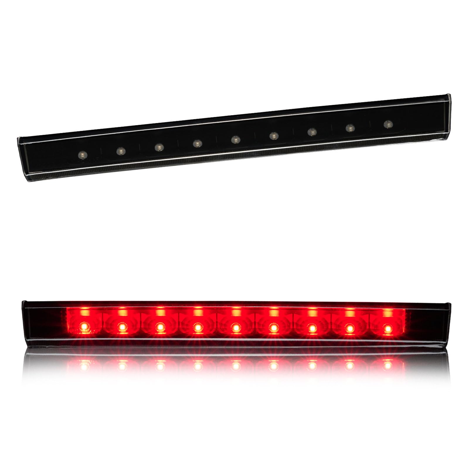 Third 3rd Brake Light LED for 2013-2018 Toyota Rav4, High Mount Rear Brake Lights Assembly for 2010-2019 Lexus GX460, Waterproof Center Cab Lamp Stop Light (Black)