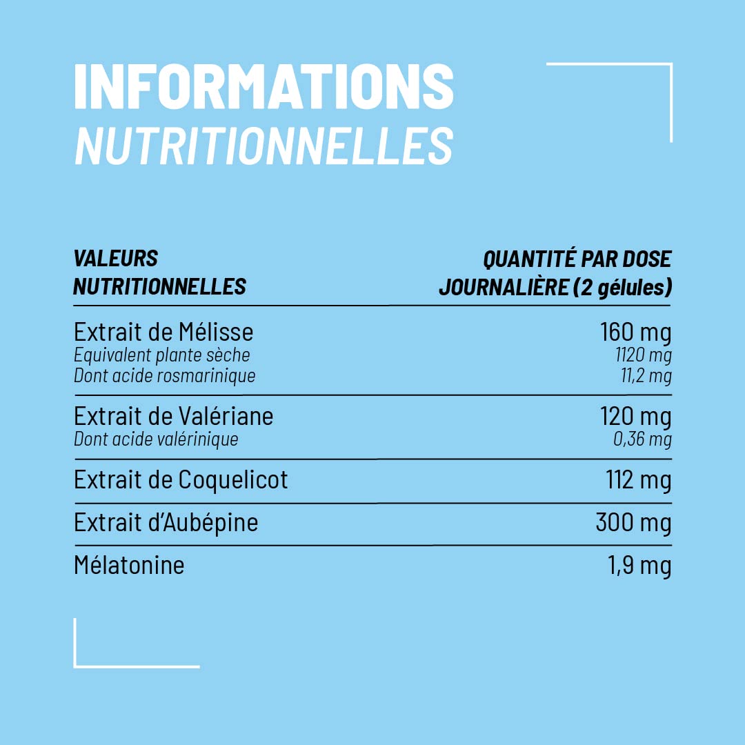 Nutripure | Pure Sommeil 1,9mg | Complément alimentaire pour l’endormissement | Evite les insomnies | Mélatonine, plantes naturelles, Extrait de mélisse bio & valériane | Vegan | 60 gélules | France