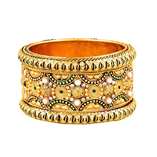 Image of KENNICE Bangle Gold Plated Antique Style Traditional Designer Kada Bangle Jewellery For Girl and Women