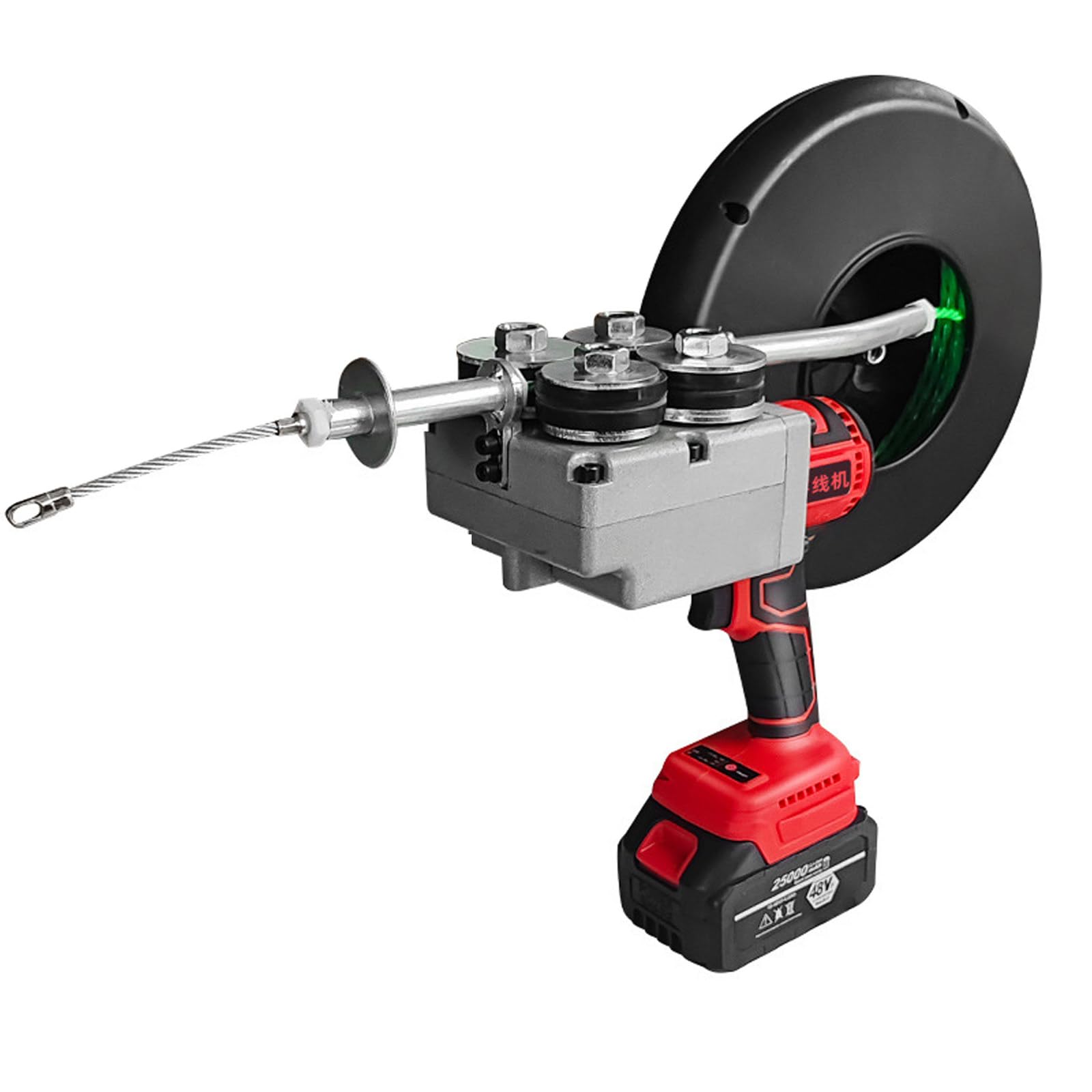 Tire-câbles pour conduits, Machine à Enfiler Les câbles électriques, Force de 0 à 550 Nm, Vitesse 40 m/Min, autonomie de 3 à 4 Heures, Vitesse Variable, pour la Construction (1×(10))