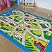 Champion Rugs Kids/Baby Room/Daycare/Classroom/Playroom Area Rug. Roads. Town. City. Race Car Tracks. Educational. Fun. Non-Slip Gel Back. Play Mat (8 Feet x 10 Feet)