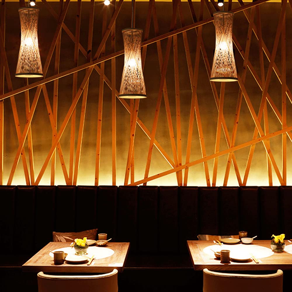 Pojedyncze Lampy Wiszące Ręcznie Wykonane Oprawy Oświetleniowe Lampa Wisząca Cylindryczna Drewniane Lampa Sufitowa Dekoracyjna Wiejska Naturalna Lampa Do Sypialni Przedpokój