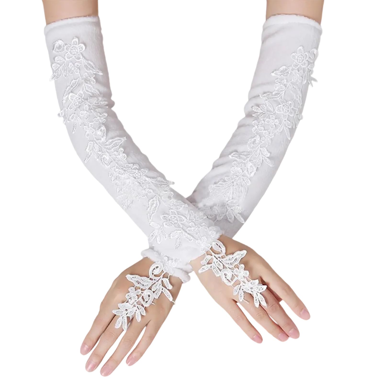 Xjdzineq 2pack Themed Event Arm Sleeves Stretchable Flower Oversleeves Mesh Sleeves for Social Gatherings Evening Gloves