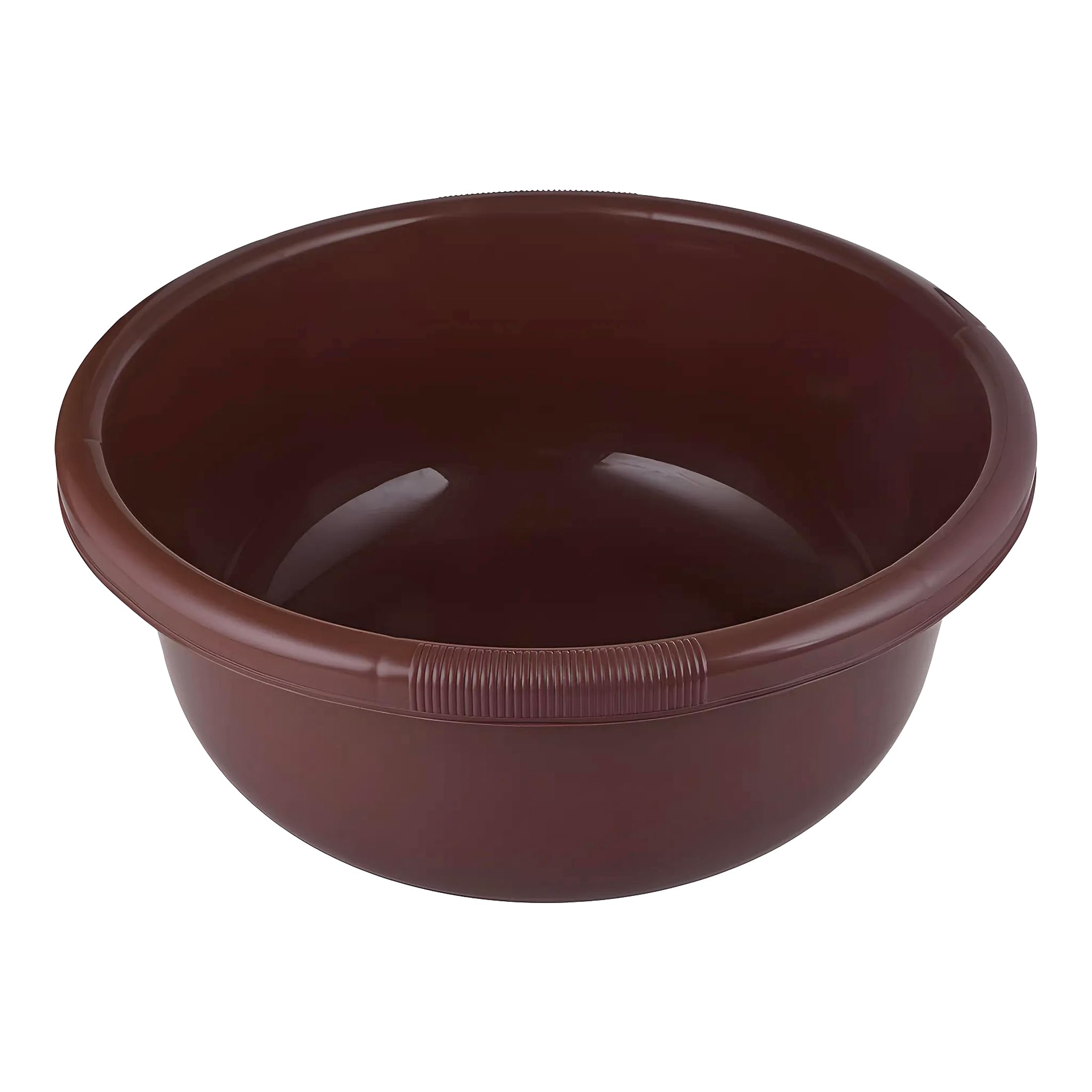 Kuber Industries Bath Tub|Versatile Plastic Utility Gaint Tub|Durable Deep Tub for Baby Bathing|Washing Clothes|Feeding Pan|26 Liter (Brown)-image-25
