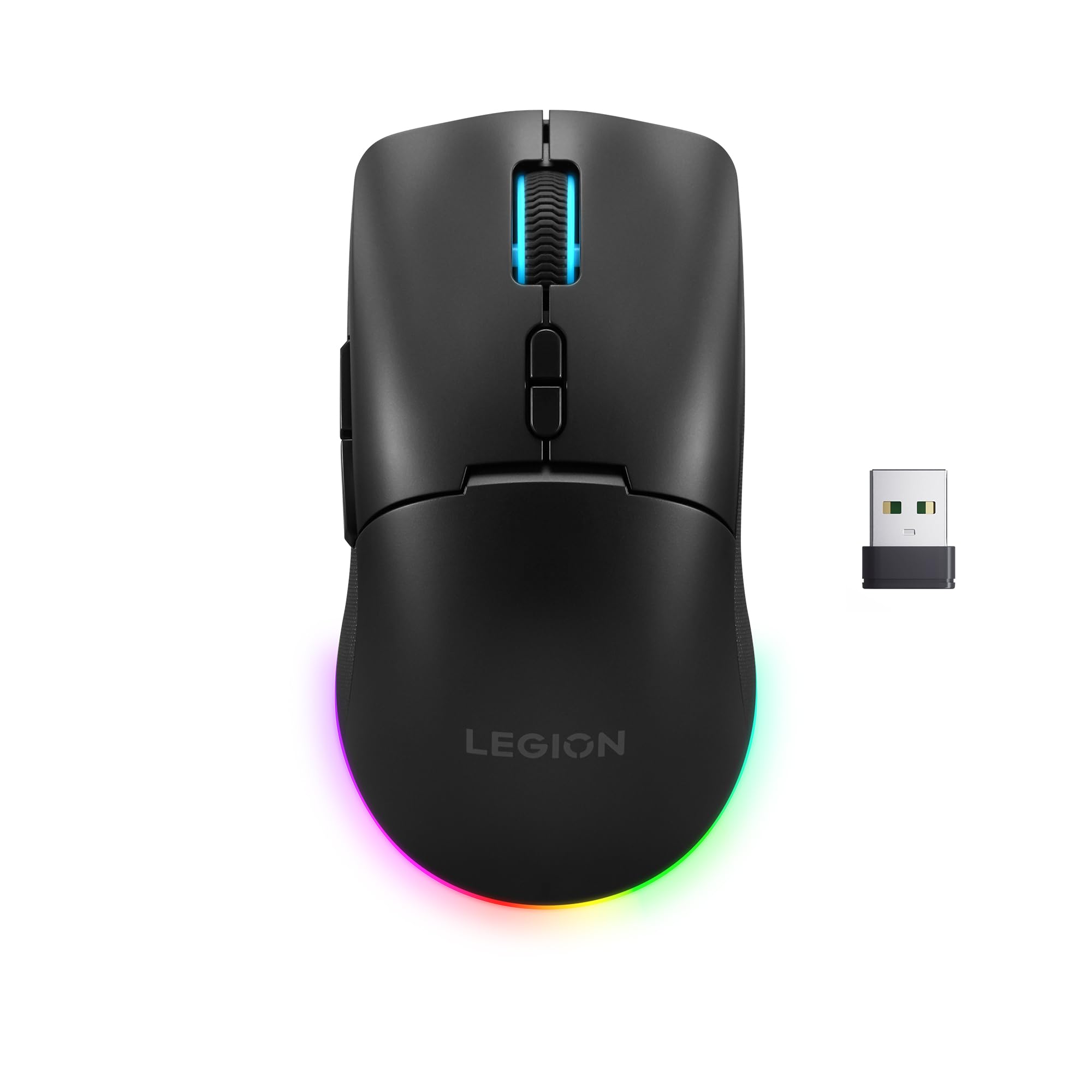 Lenovo Legion M220 Wireless RGB Gaming Mouse, Dual Channel Bluetooth, 2.4Ghz Wireless, USB-C Charging, 5-Level DPI Switch, Symmetrical Medium-Large Size, Black-image-12