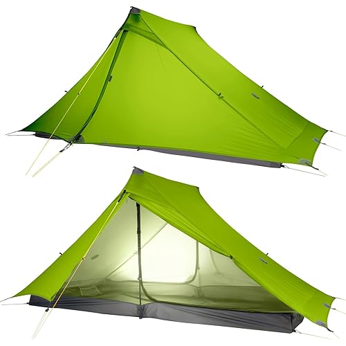 LANSHAN Ultralight Tent 3-Season Backpacking Tent for 1-Person or 2-Person Camping, Trekking, Kayaking, Climbing, Hiking