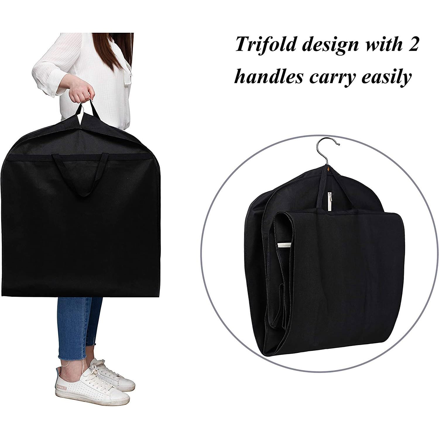Funda De Ropa, Plegable Fundas De Ropa Larga Antipolvo, Funda Vestido Novia, Tbolsas para Guardar Ropa para Vestidos De Novia, Vestidos De Noche, Abrigos Largos,Traje, Vestido