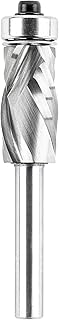 SpeTool 1/4" Shank 1/2" Cutting Diameter Bottom Bearing Compression Spiral Flush Trim Router Bit, Solid Carbide Template Router Bit for Pattern Work Woodworking Tool