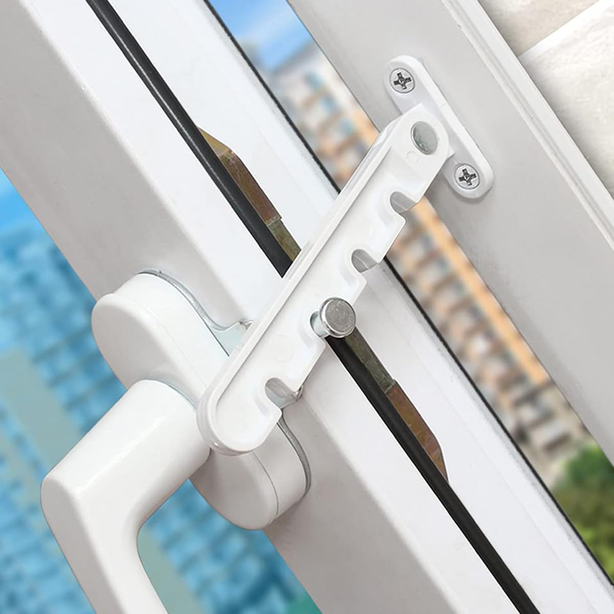 Adjustable Casement Window Restrictor Latch,Childproof Window Safety Locks,Window Latch,Aluminum/UPVC/Wooden Window Ventilation Restrictor