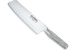 Knives Global 7" Hollow Ground Vegetable Knife, L, Silver